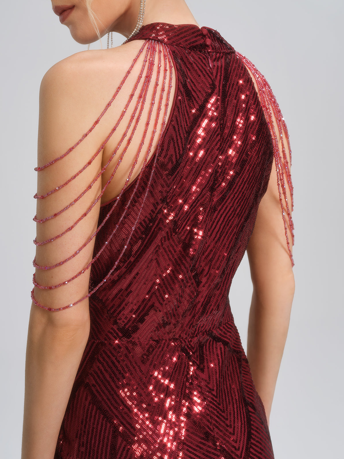 Komple Pullu Dar Kesim Uzun Elbise