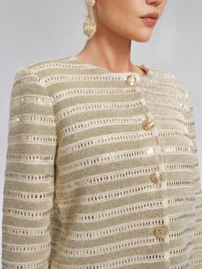 Taşlı Tüylü Ceket