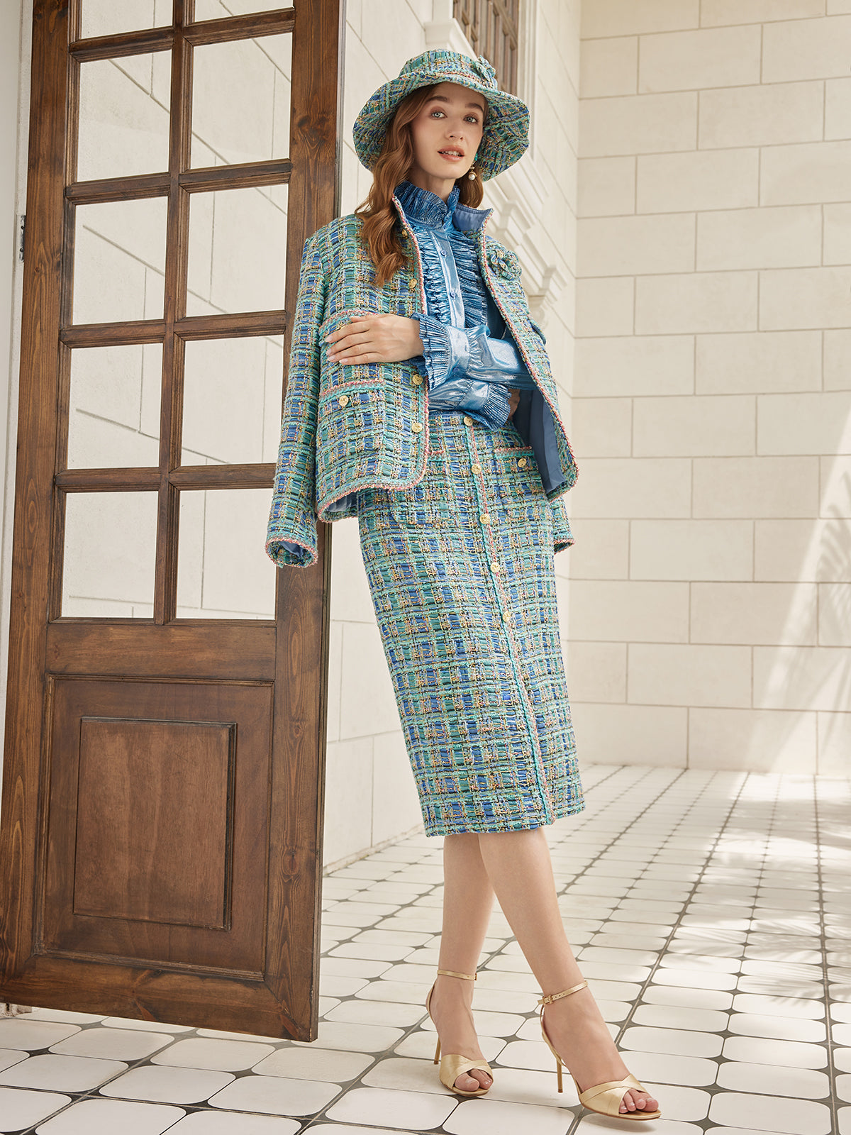 Çok Renkli Tüvit Örgü Kenarlı Etek