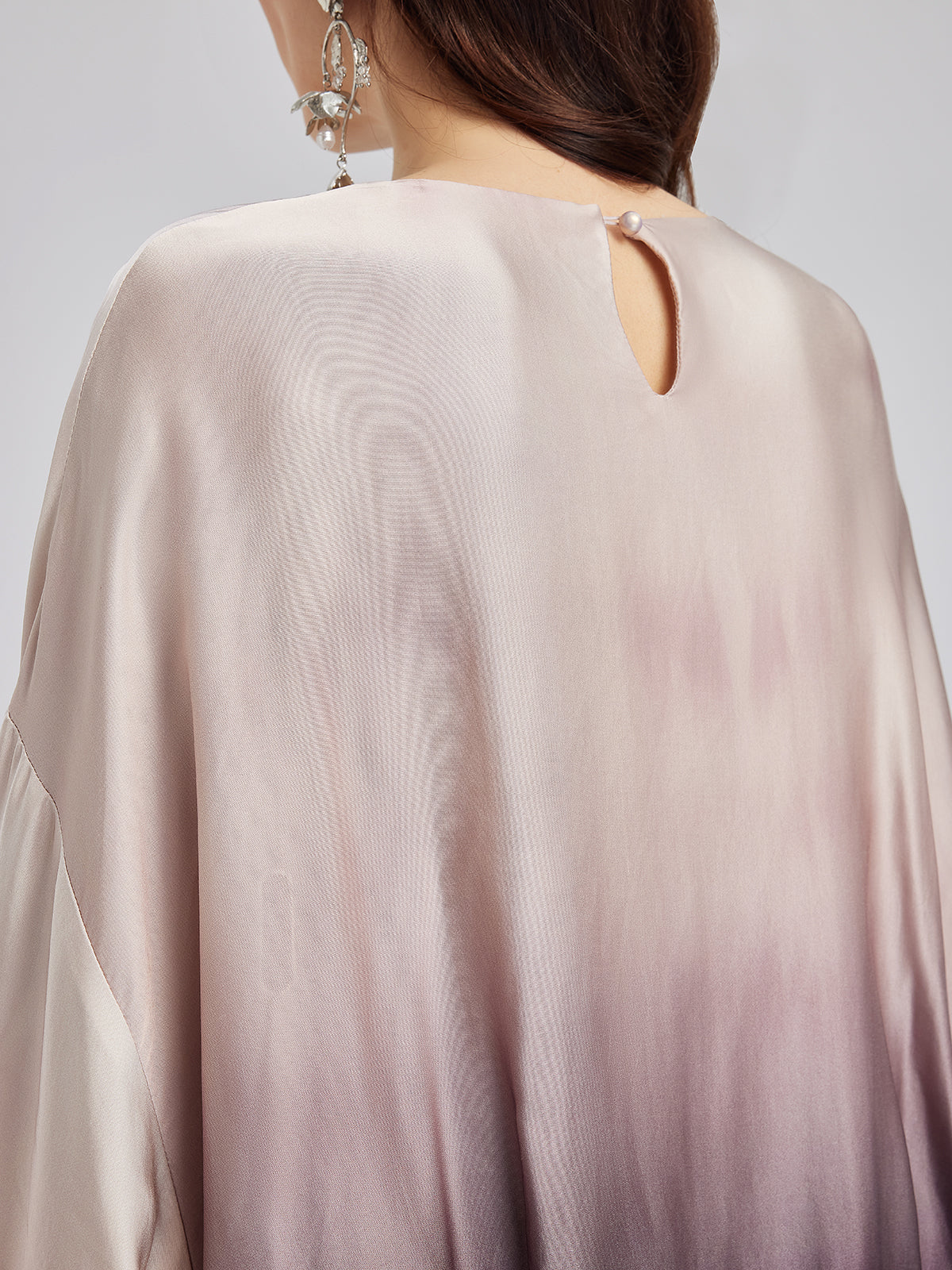 Sade Lüks Renk Geçişli Şık Pileli Bluz