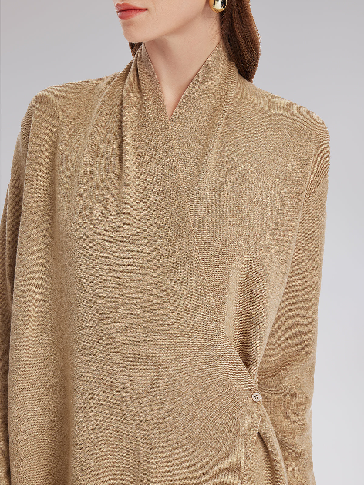 Birinci Sınıf Kaşmir Çapraz Yaka Kruvaze Bluz