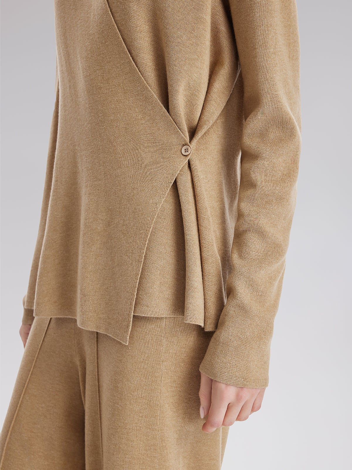 Birinci Sınıf Kaşmir Çapraz Yaka Kruvaze Bluz