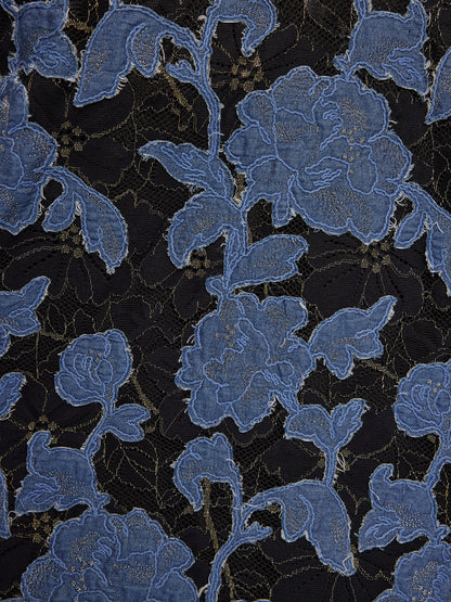 El İşlemesi Kurdeleli Jakar Dantel Bol Pantolon