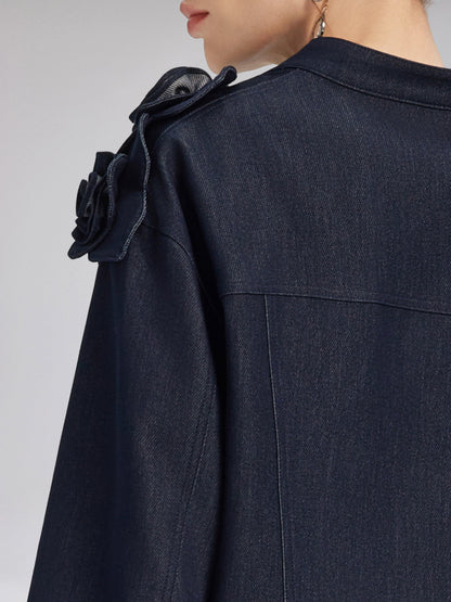 El Yapımı 3 Boyutlu Çiçekli Ceket