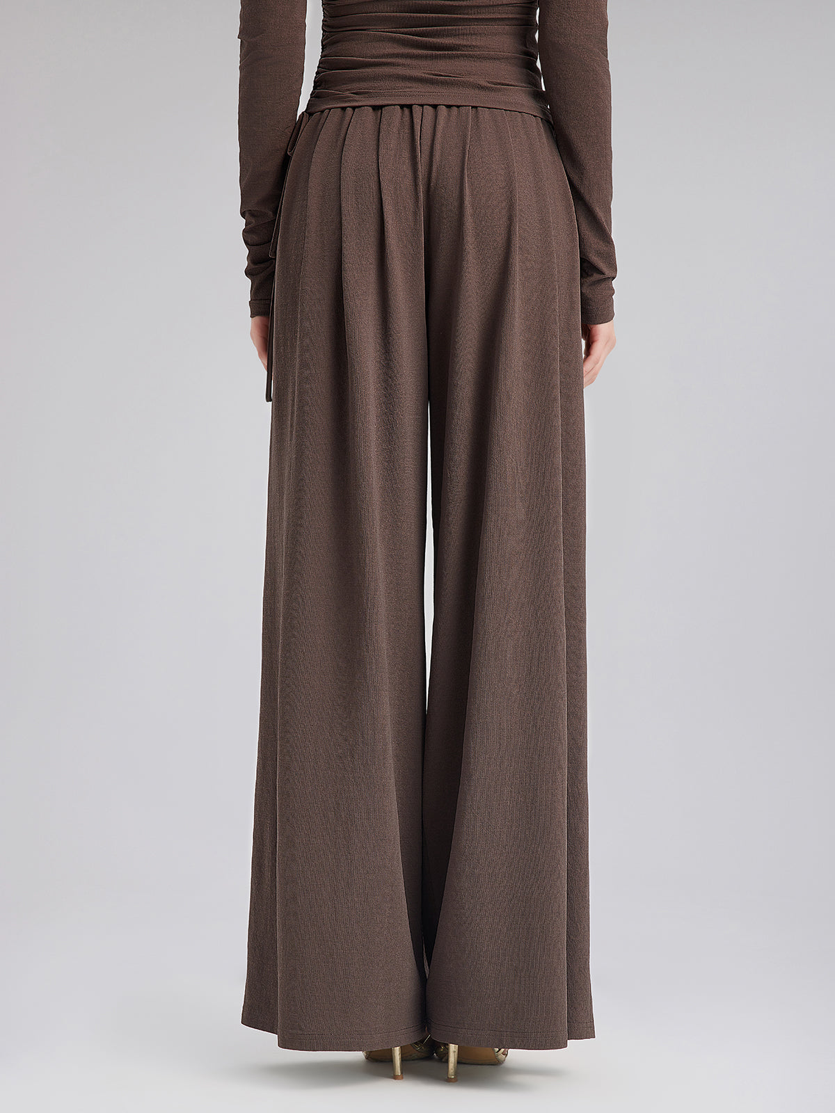 Rahat Bol Kesim Düz Triko Pantolon