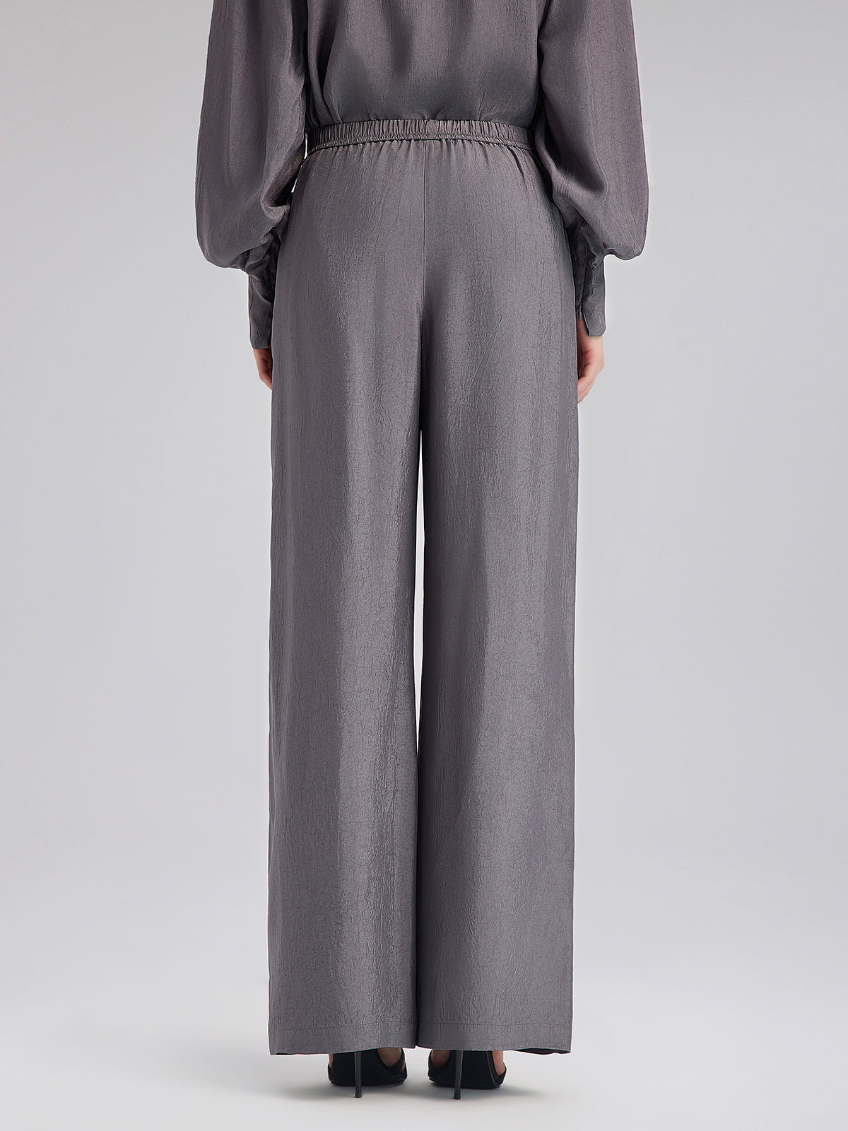 Rahat Asetat Düz Pantolon