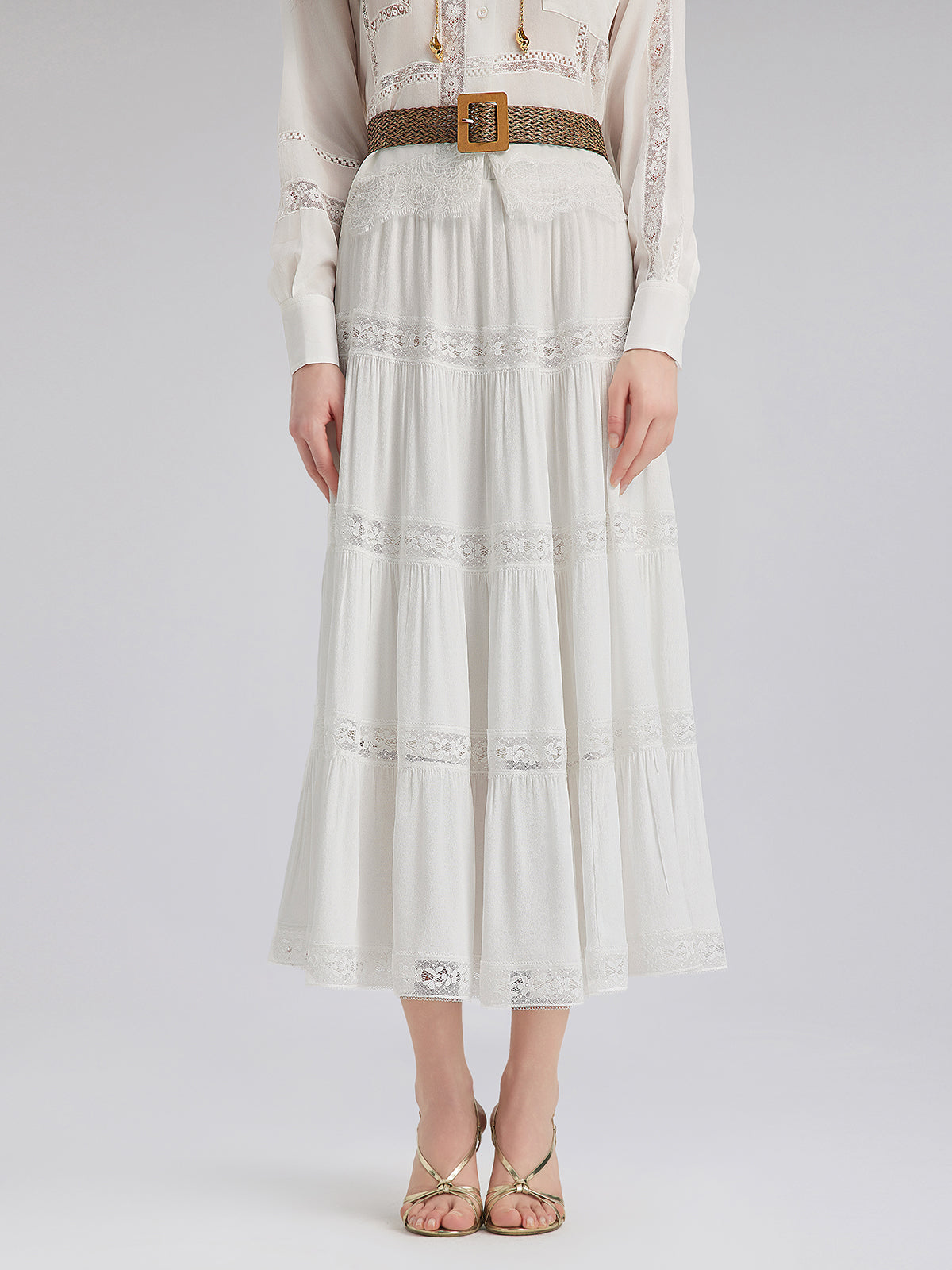 Bohem Dantelli Kloş Etek