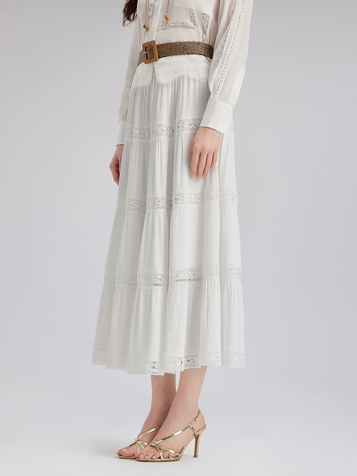 Bohem Dantelli Kloş Etek