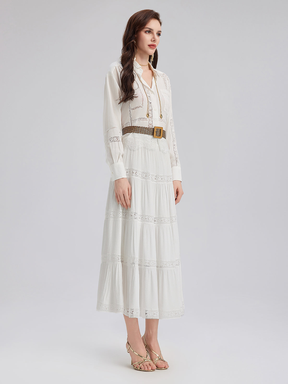 Bohem Dantelli Kloş Etek