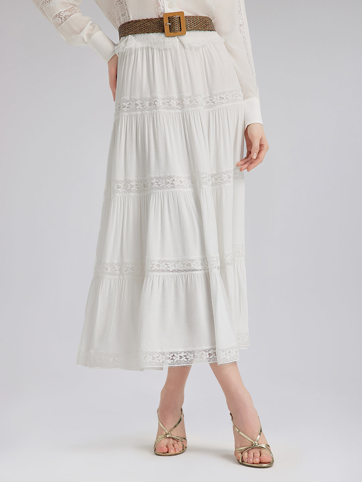 Bohem Dantelli Kloş Etek