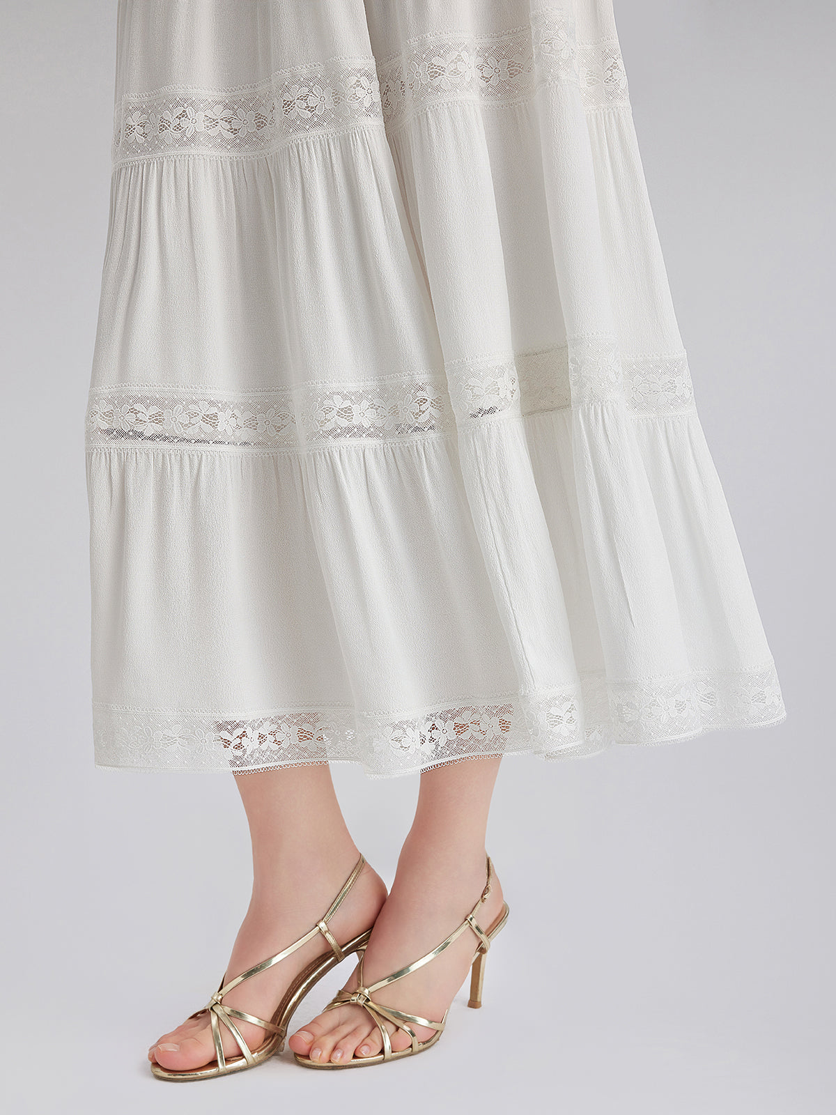 Bohem Dantelli Kloş Etek