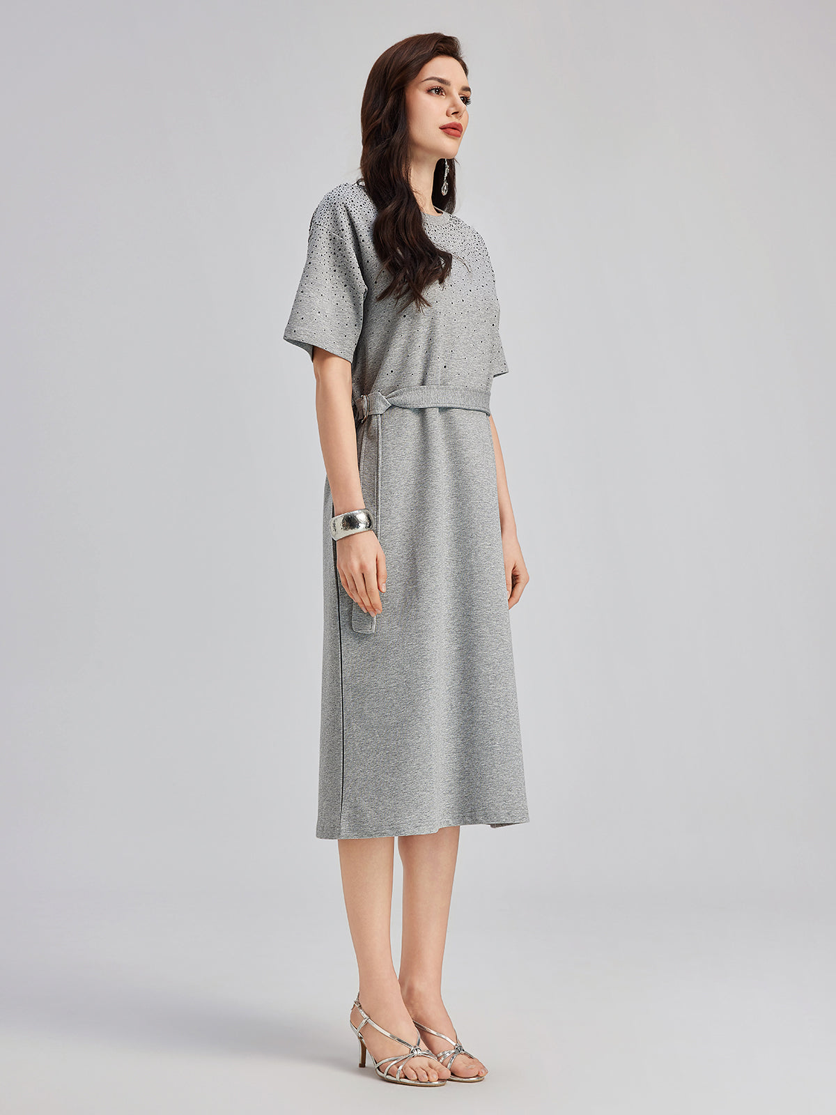 Taşlı Günlük Elbise