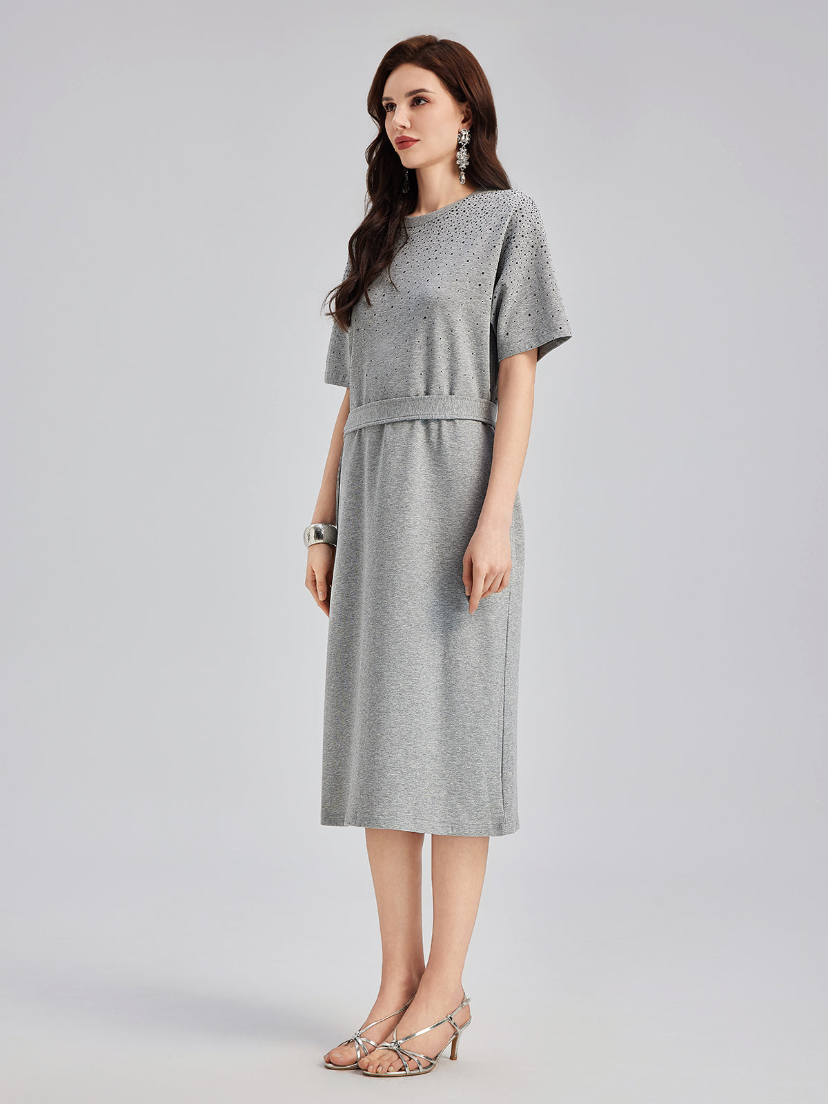 Taşlı Günlük Elbise