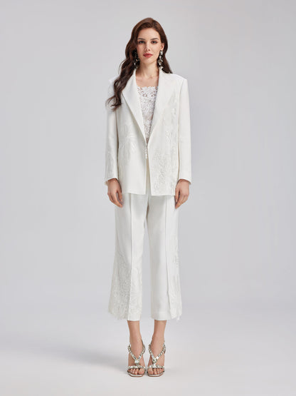 Lüks Şık Nakışlı Uzun Pantolon