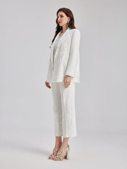 Lüks Çiçek Nakışlı Rahat Ceket