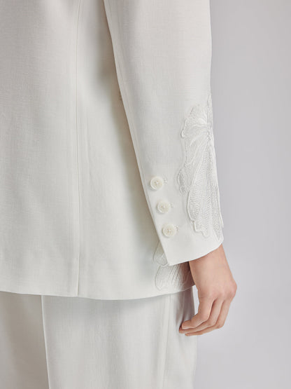 Lüks Çiçek Nakışlı Rahat Ceket