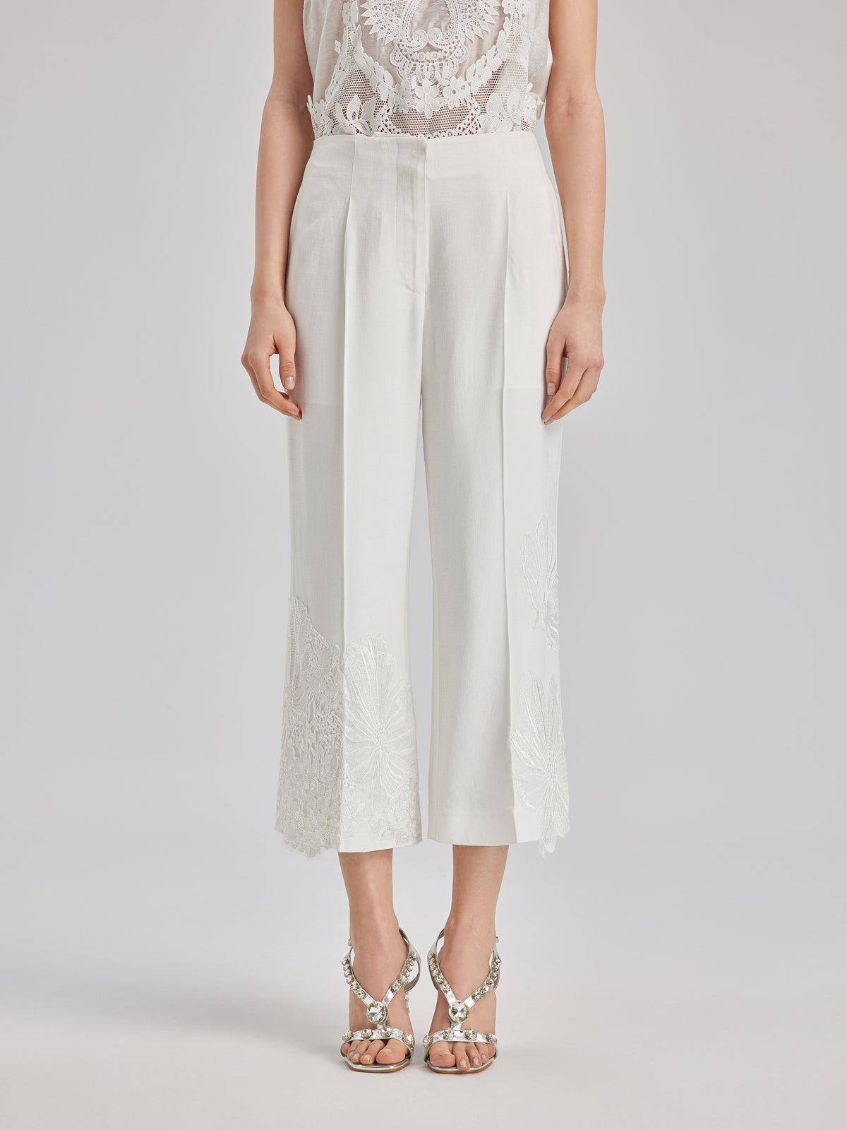 Lüks Şık Nakışlı Uzun Pantolon