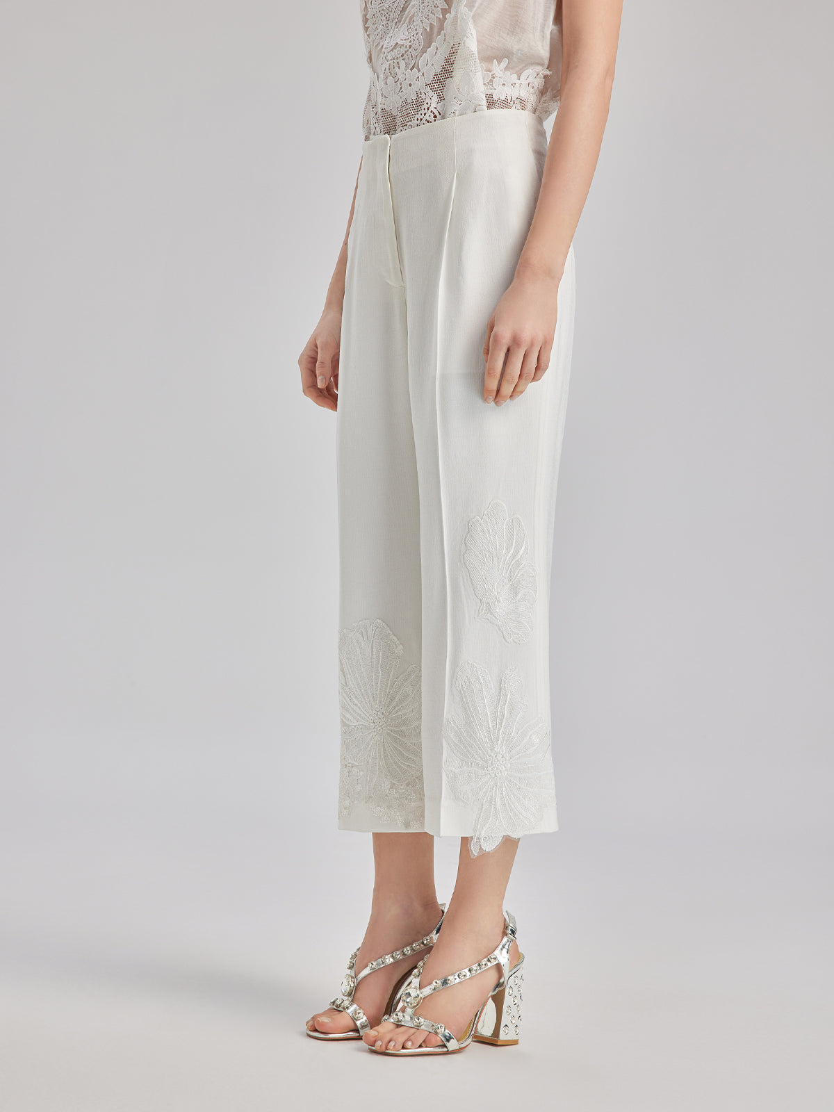 Lüks Şık Nakışlı Uzun Pantolon