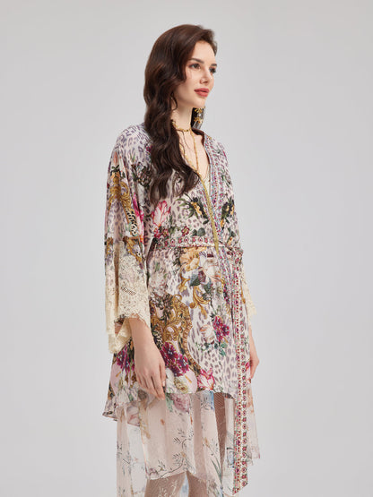 Fransız Romantik Şık Çiçekli Elbise