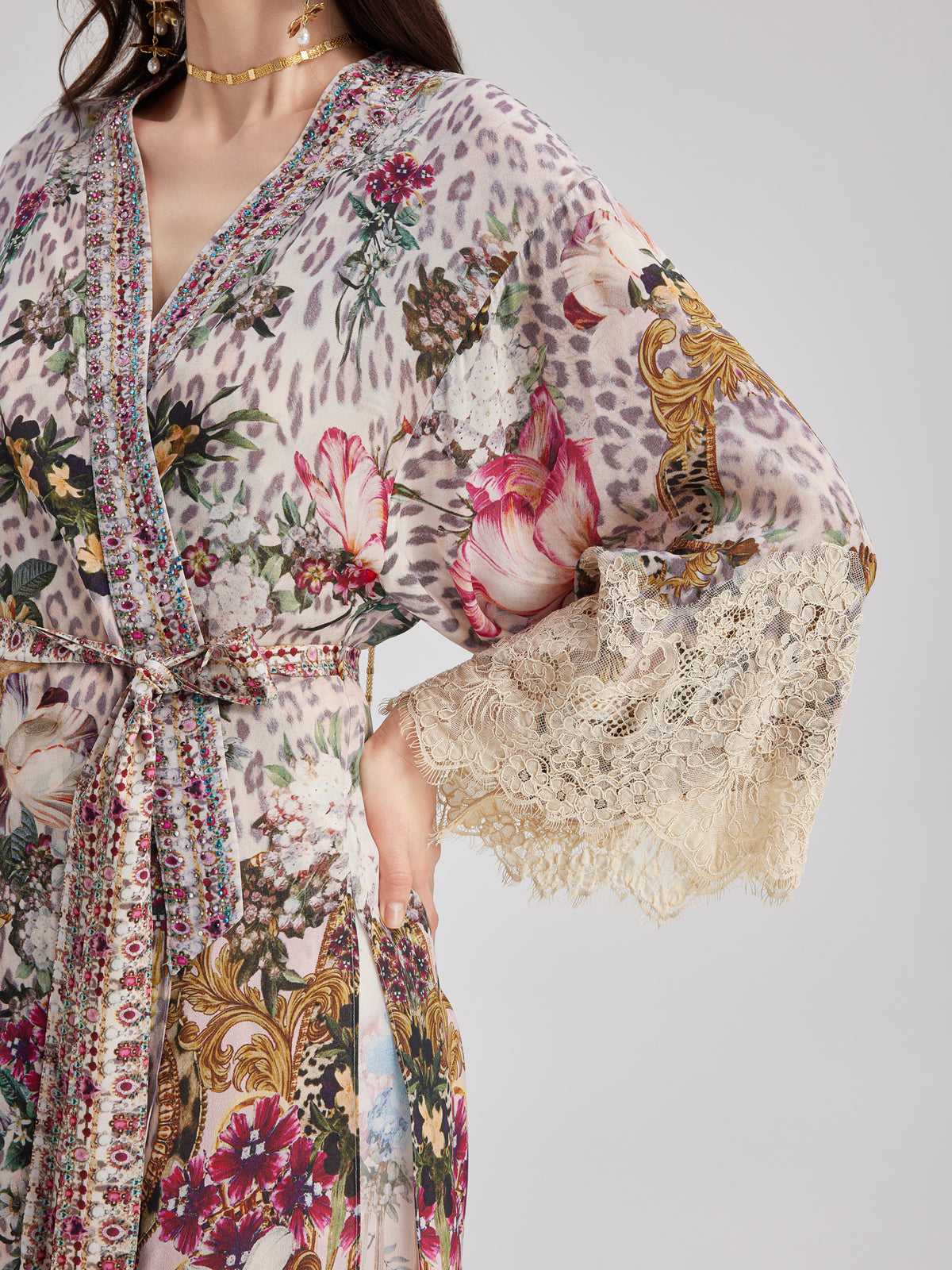 Fransız Romantik Şık Çiçekli Elbise