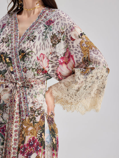 Fransız Romantik Şık Çiçekli Elbise