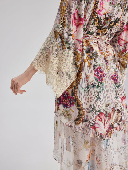 Fransız Romantik Şık Çiçekli Elbise