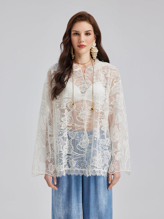 Özel Delik İşlemeli Kısa Kollu Kapüşonlu