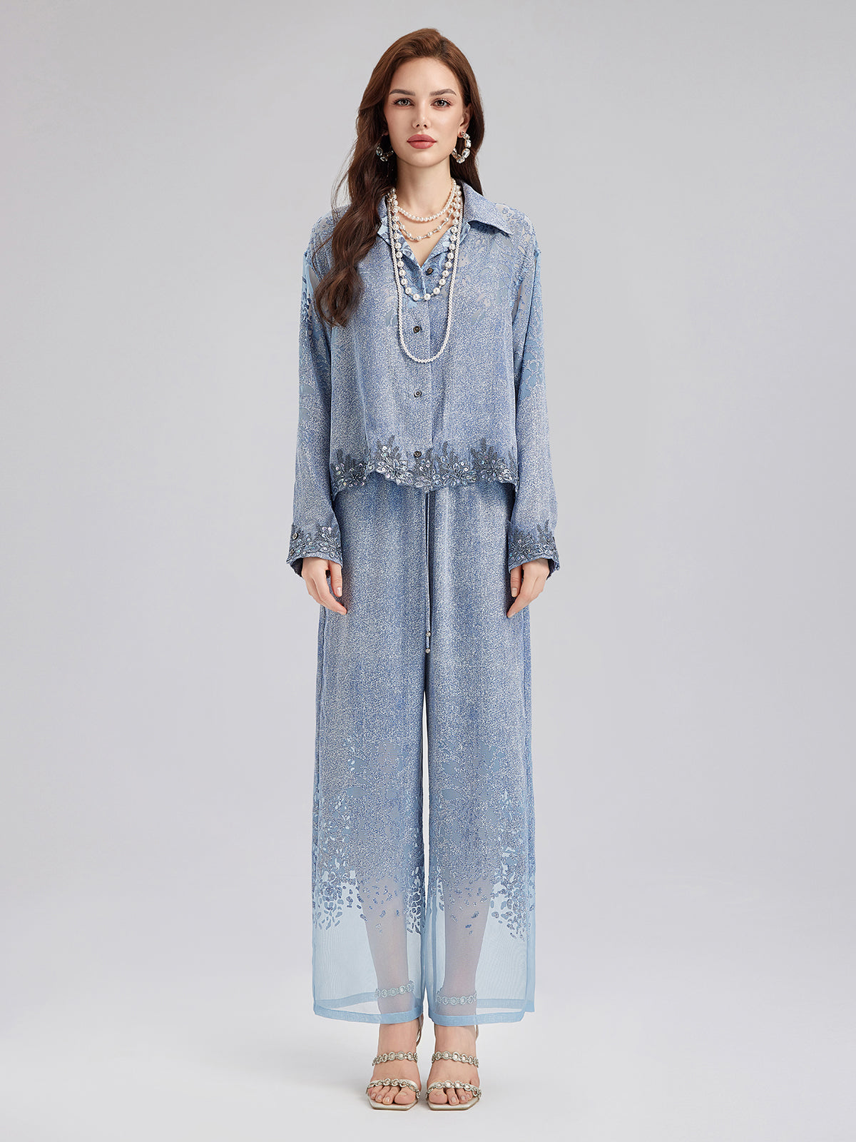 Özel Kot Efektli Renk Geçişli Lastikli Pantolon