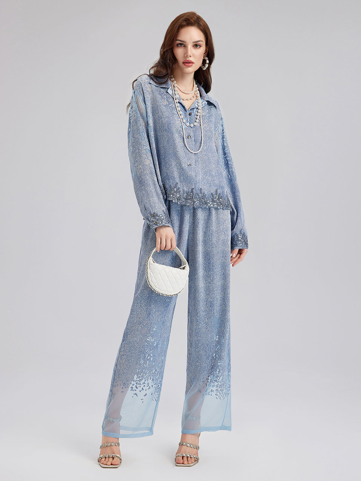 Özel Kot Efektli Renk Geçişli Lastikli Pantolon