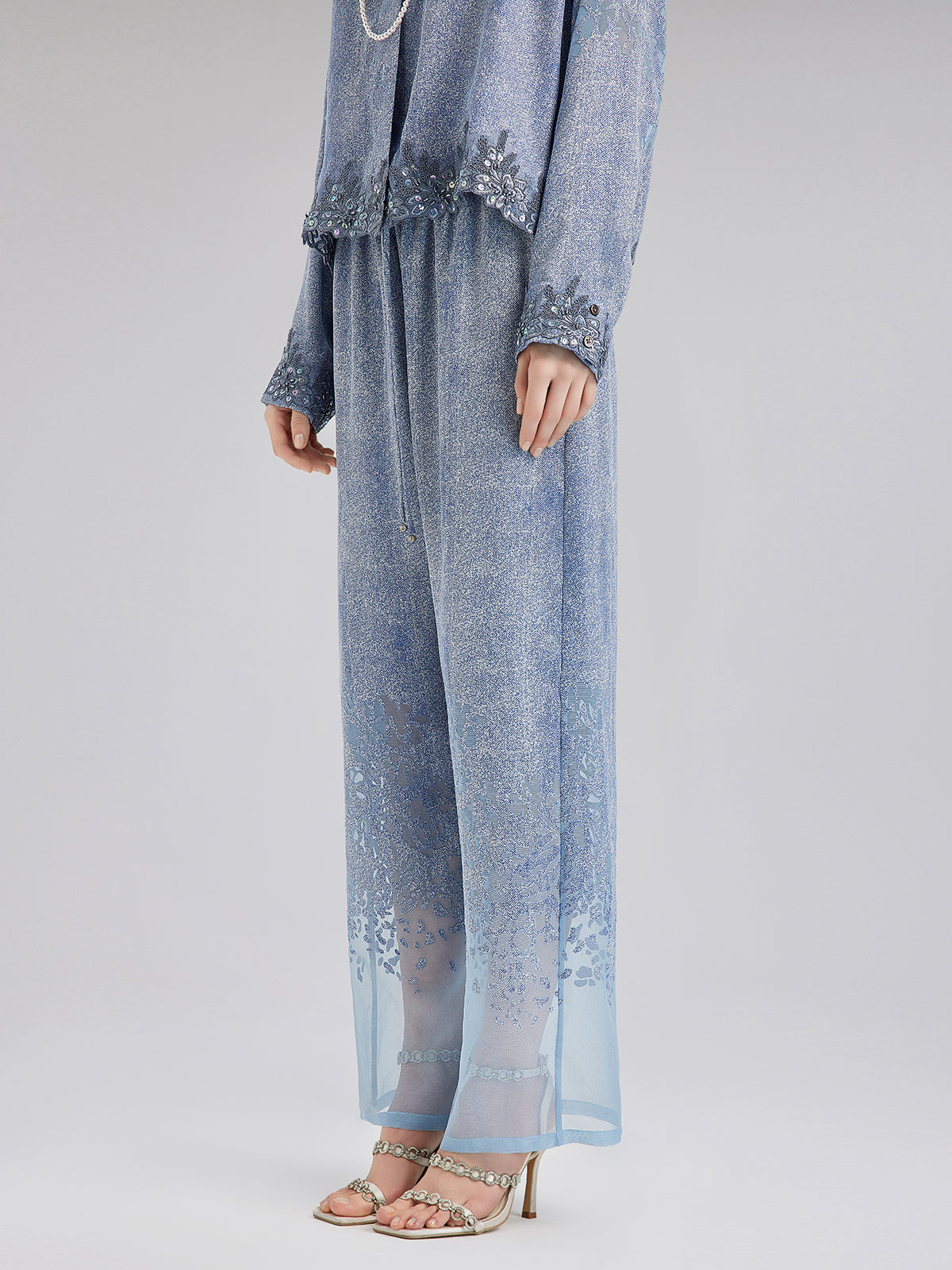 Özel Kot Efektli Renk Geçişli Lastikli Pantolon