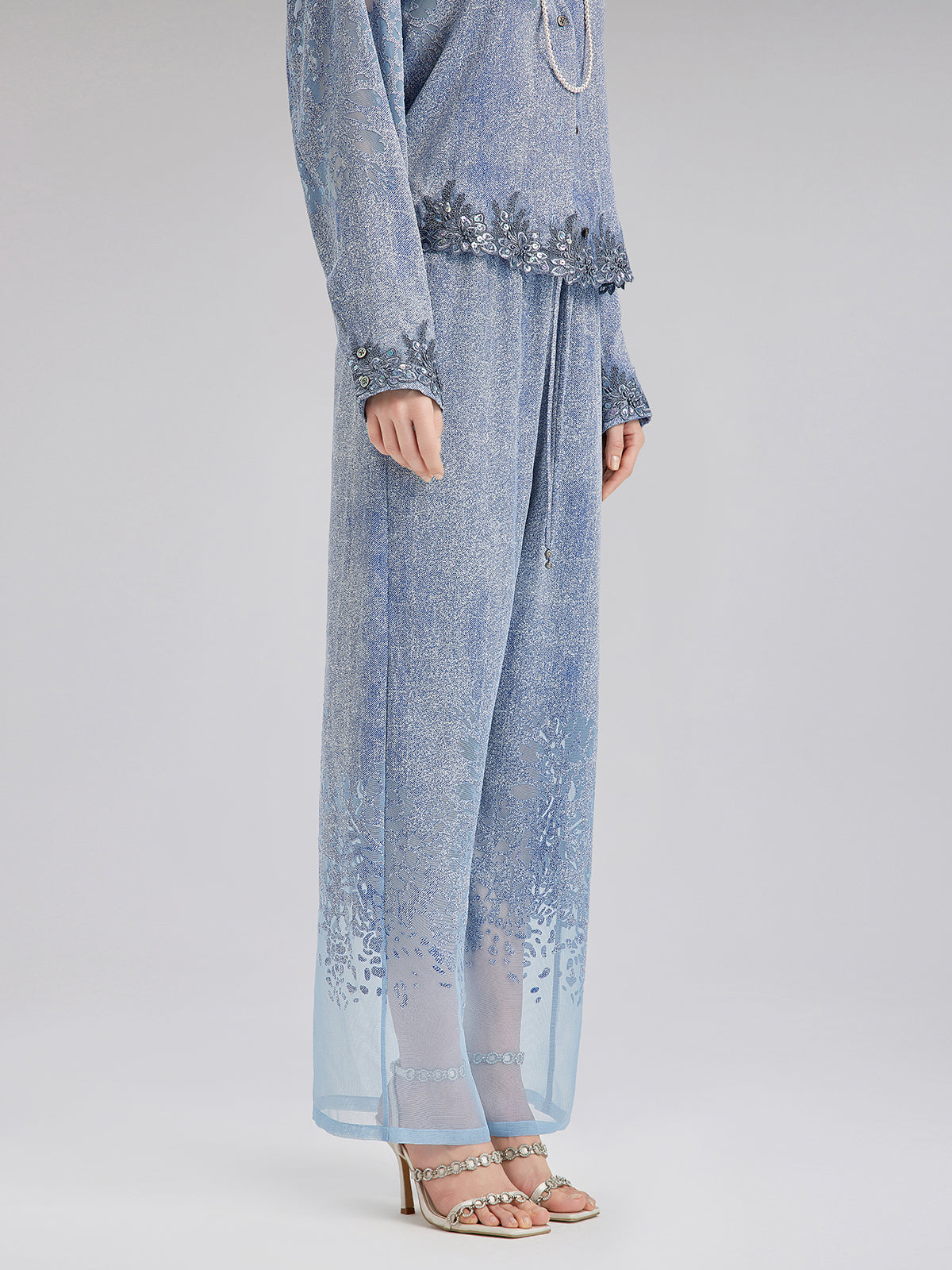 Özel Kot Efektli Renk Geçişli Lastikli Pantolon