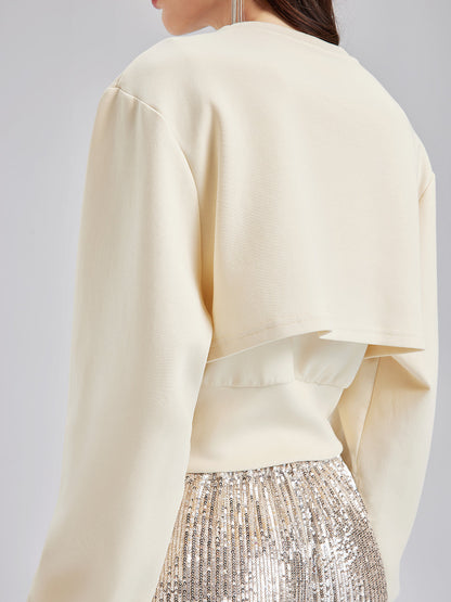 Taş İşlemeli Fermuarlı Yelek ve Takım