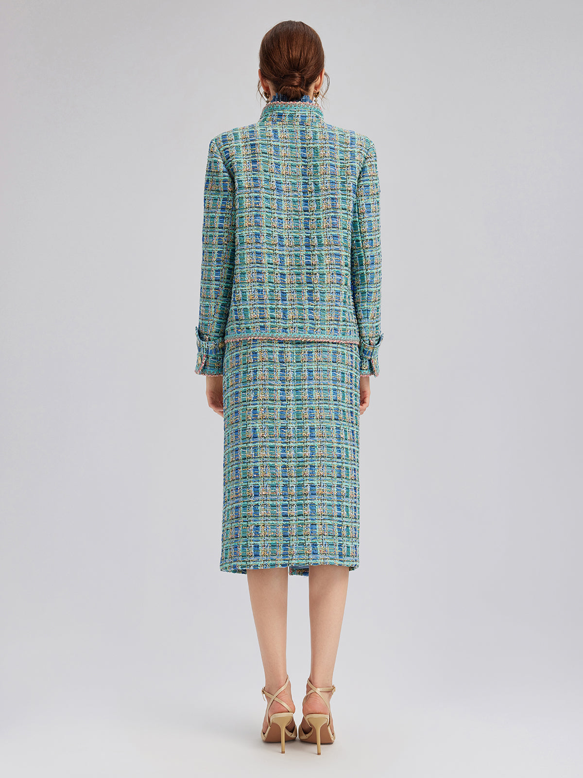 Çok Renkli Tüvit Örgü Kenarlı Etek