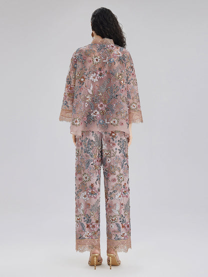 Çok Renkli Pullu Nakışlı Bluz