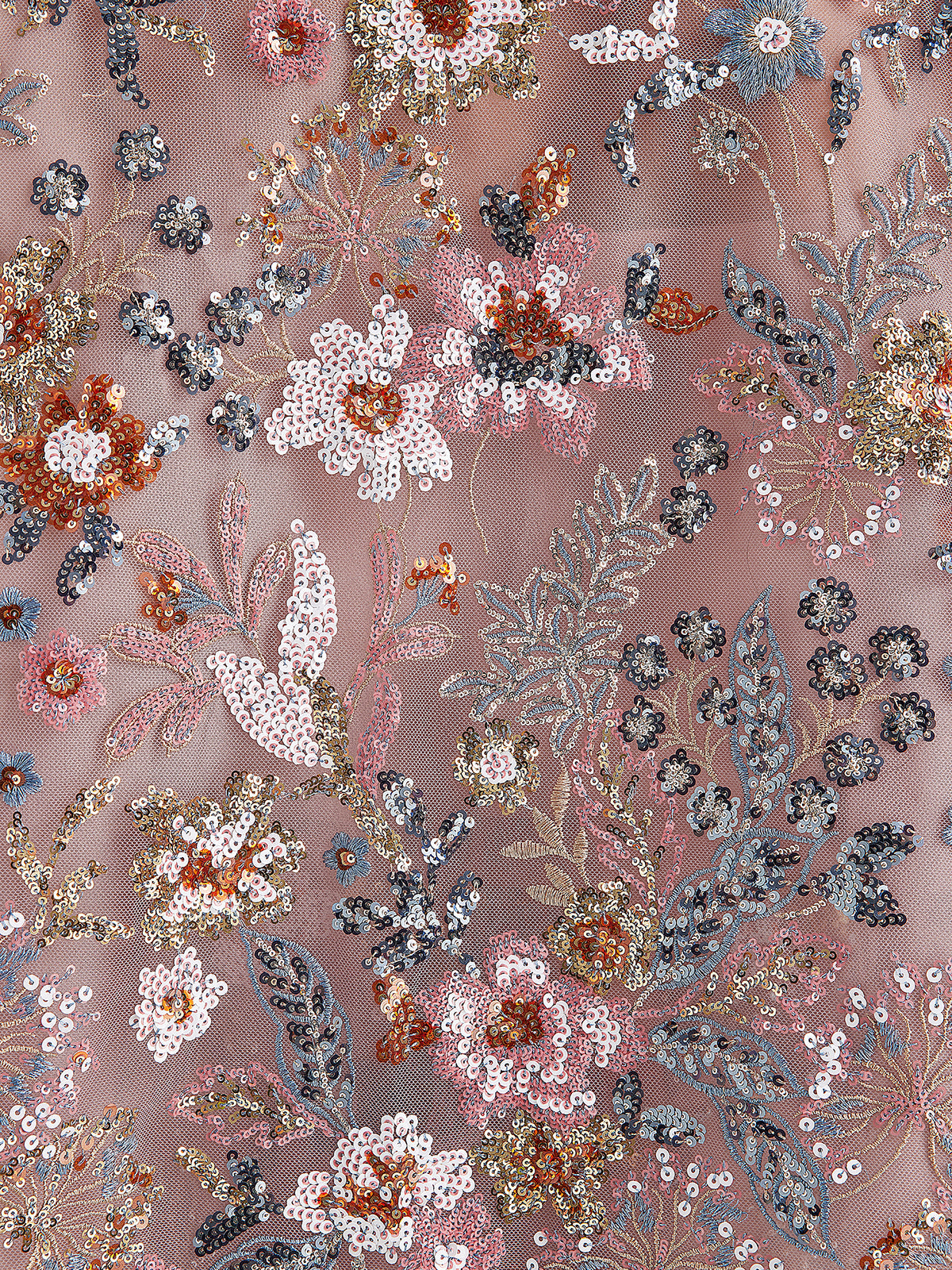 Çok Renkli Pullu Nakışlı Bluz