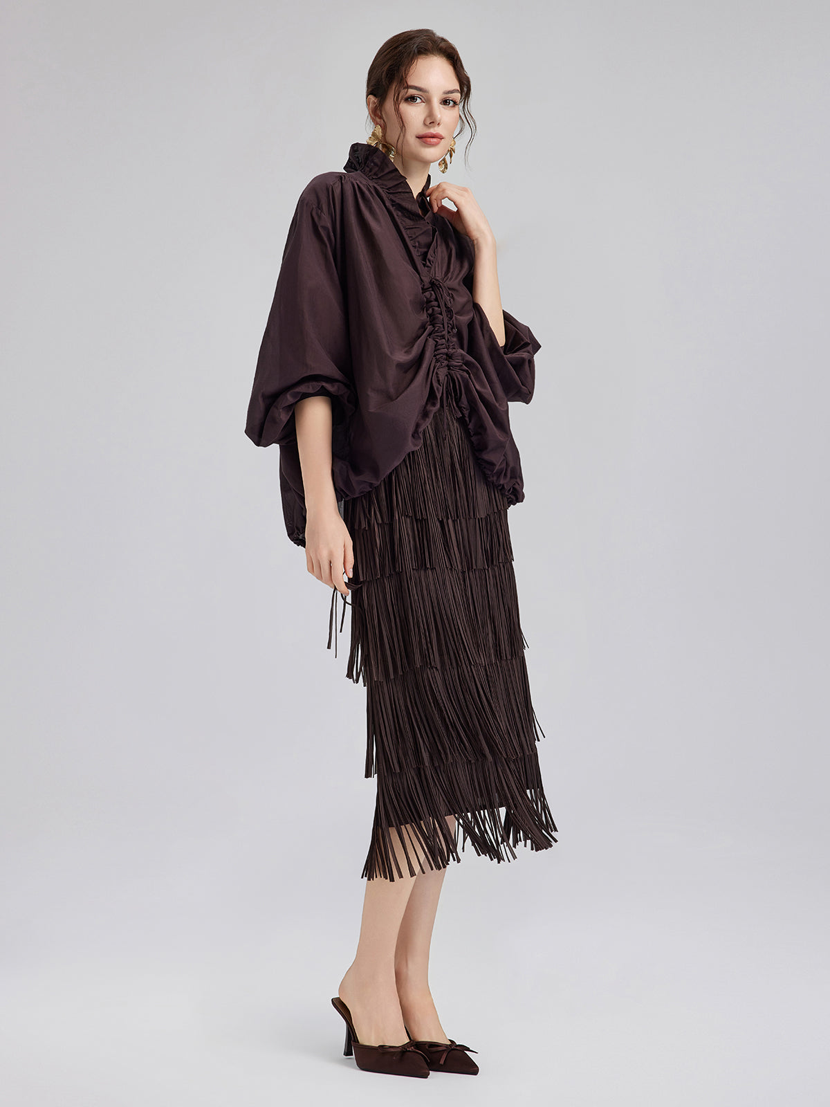 Kovboy Tarzı Püsküllü Etek