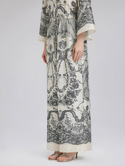 Siyah Kirpik Dantelli Rahat Pantolon