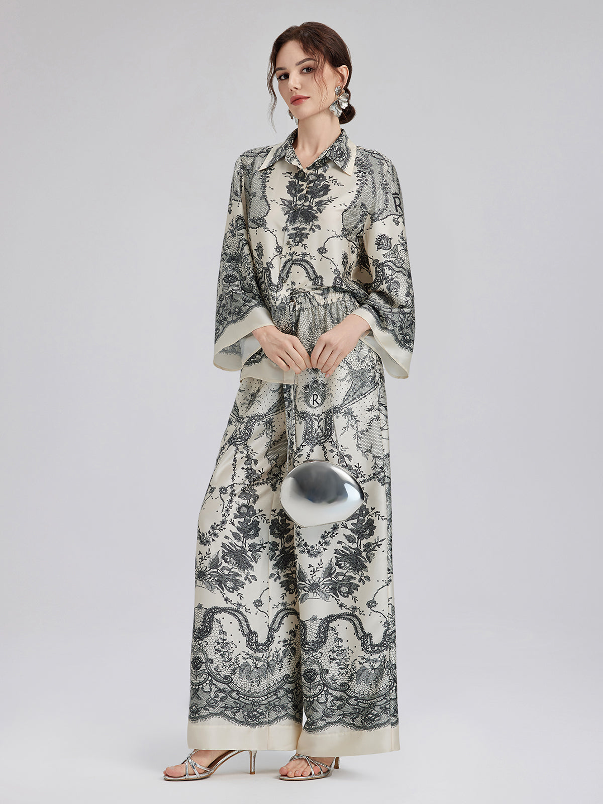 Siyah Kirpik Dantelli Rahat Pantolon