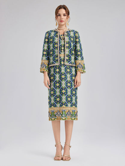 Taş Kenarlı Güpür Dantel Ceket