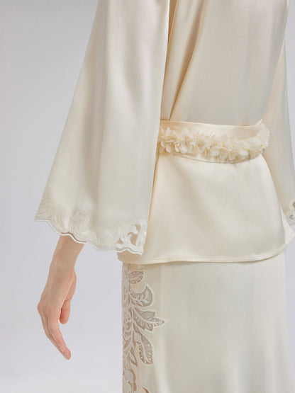 Nakışlı Pencereli Minimalist Uzun Kollu Bluz