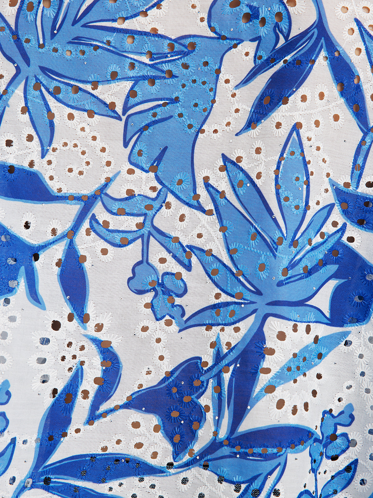 El İşlemeli Taşlı Çiçekli Bluz