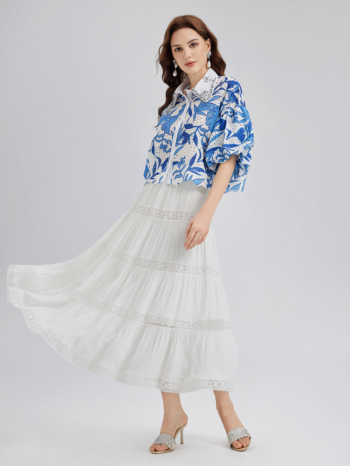 Bohem Dantelli Kloş Etek