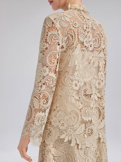 Güpür Dantel Barok Boncuklu Bluz