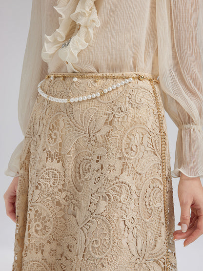 Barok Güpür Dantel Etek