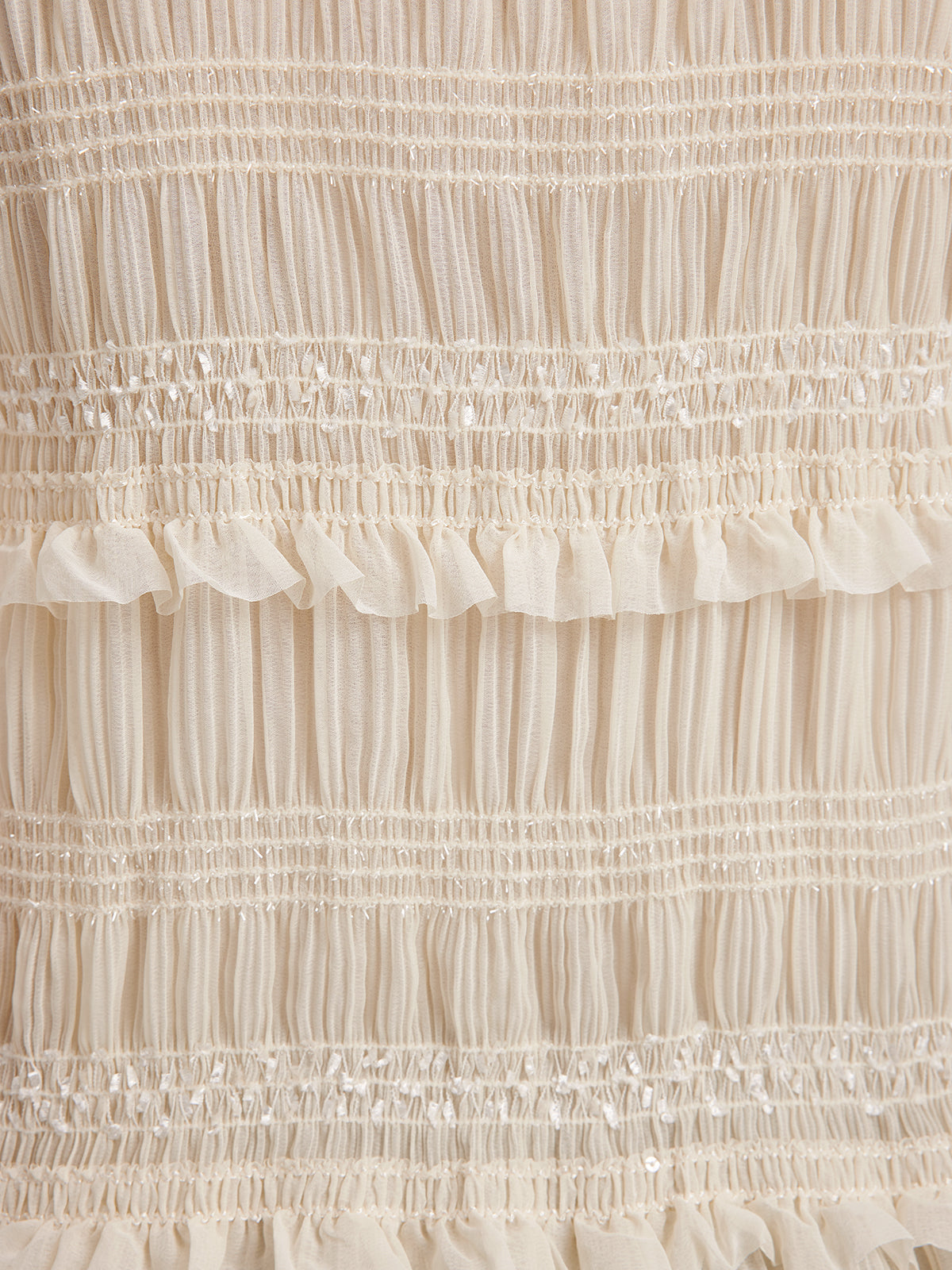 Dokulu Pileli Fırfırlı Gömlek (Kurdele Dahil)