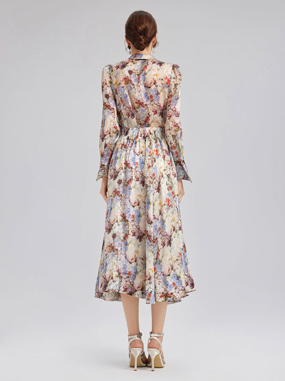 İpek Organze Barok Desenli Etek