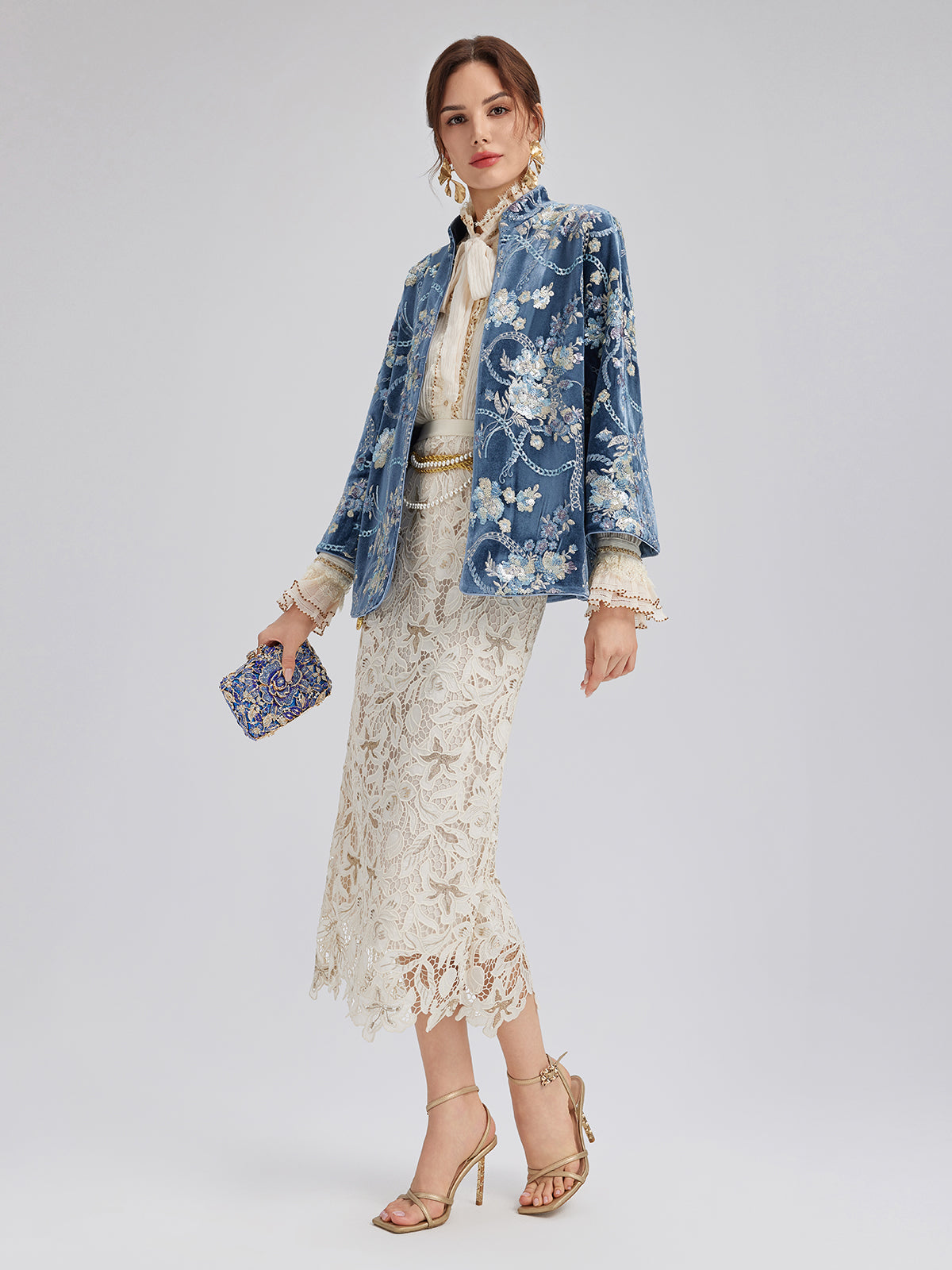 Nakışlı Dantel Balık Etek