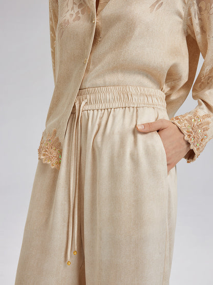 Özel Kot Efektli Renk Geçişli Lastikli Pantolon