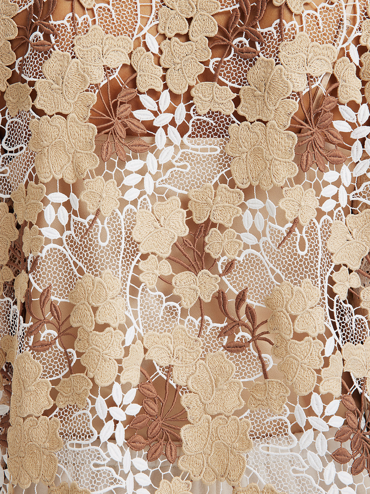 Taşlı Nakışlı Çiçekli Dantel V Yaka Bluz