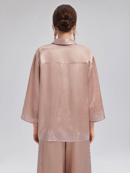 Taşlı Truvakar Kollu Gömlek